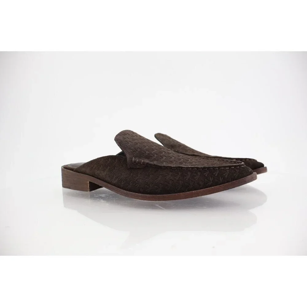 Free People Dark Brown Leather Slip-On Mules - Picture 2 of 11
